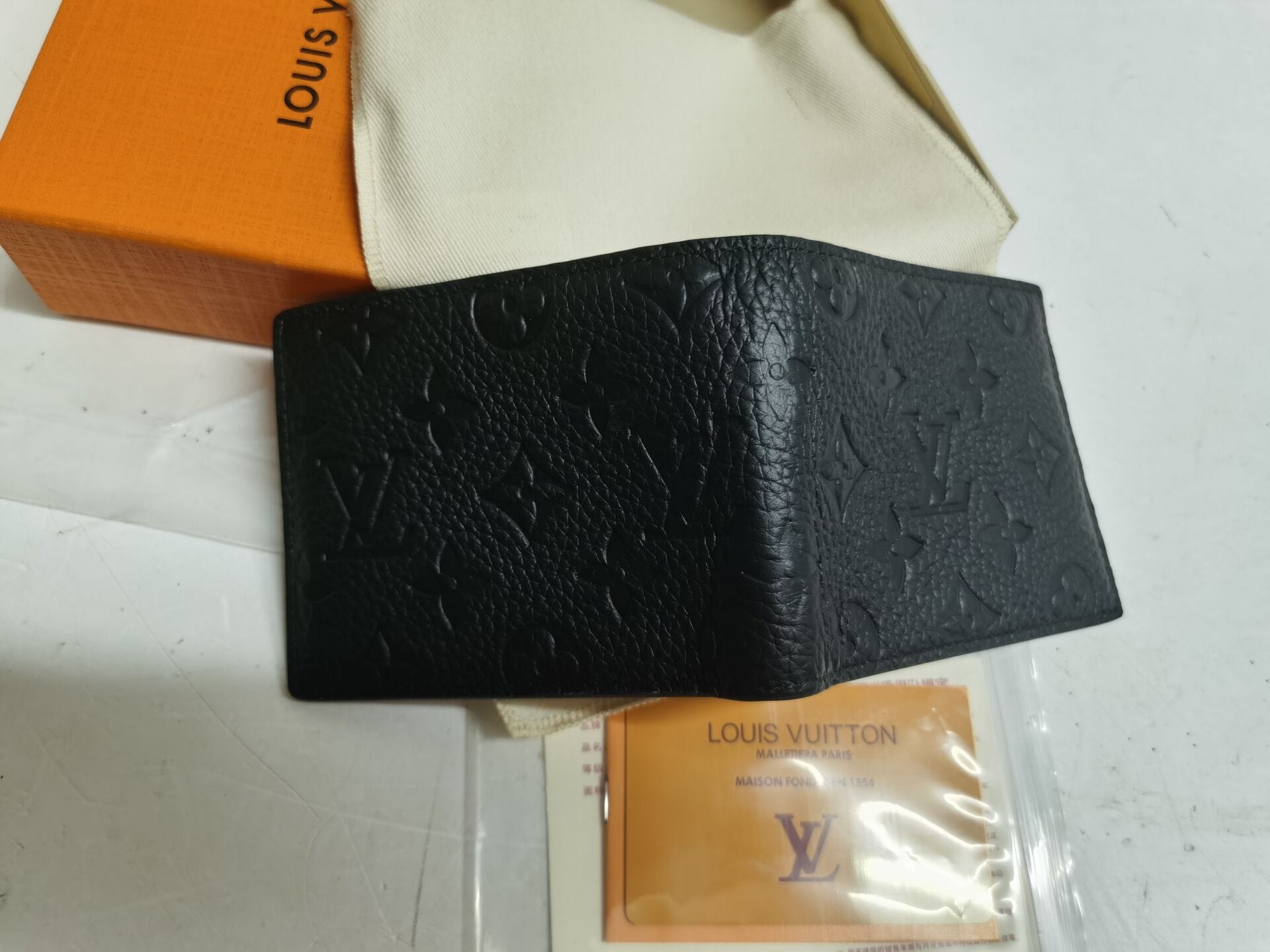 HypedEffects Embossed Black Leather Compact Wallet
