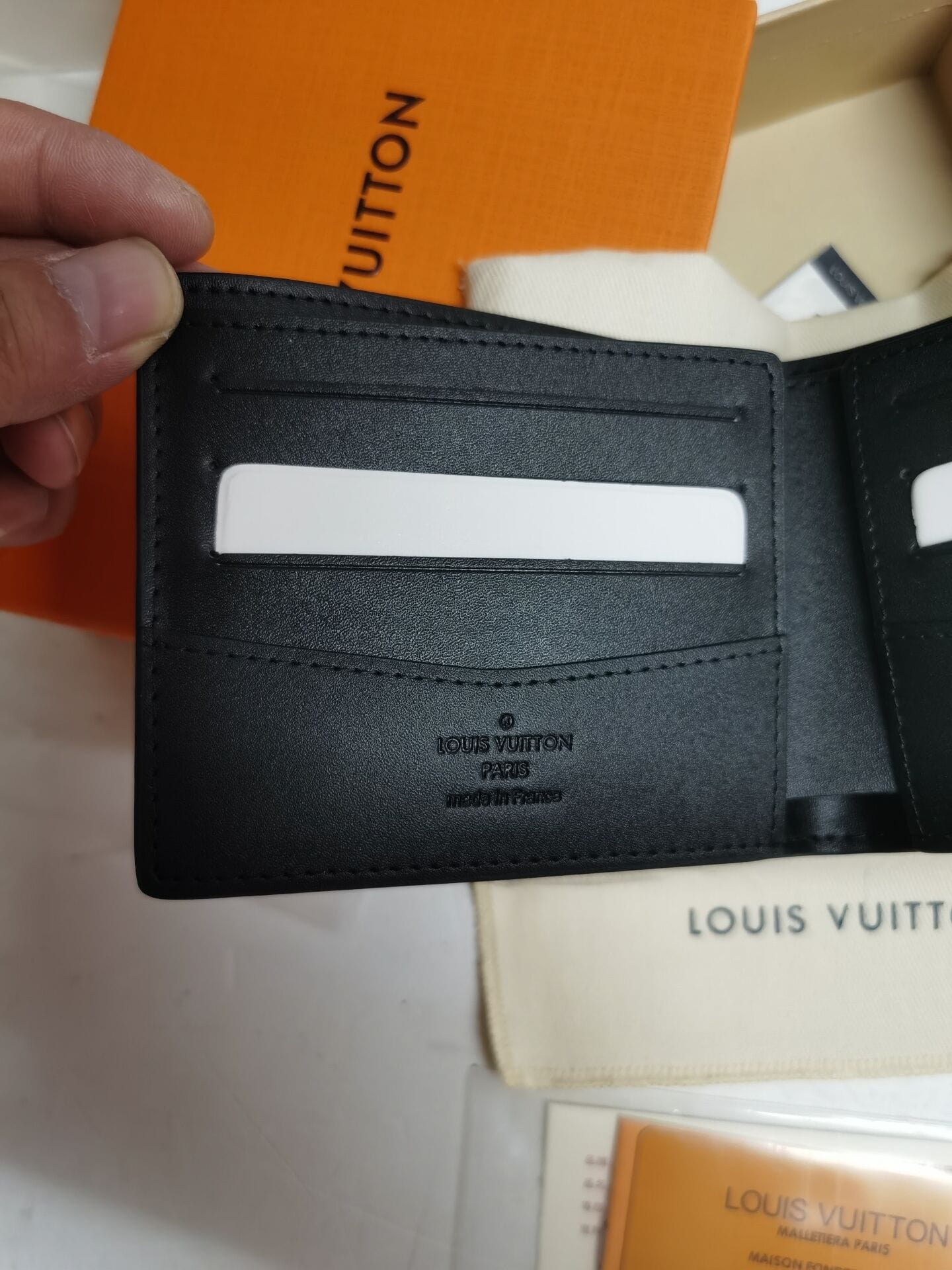 HypedEffects Embossed Black Leather Compact Wallet