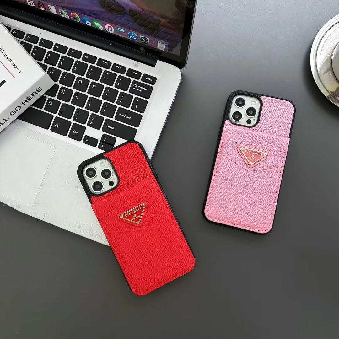 HypedEffects Fashioned Dikarcci iPhone Cover With Card Holder | iPhone 12 to iPhone 16