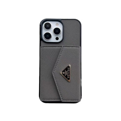 HypedEffects Fashioned Leather Fabric Prada iPhone Cases | Compatible for iPhone 11 to iPhone 16