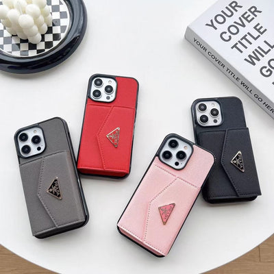 HypedEffects Fashioned Leather Fabric Prada iPhone Cases | Compatible for iPhone 11 to iPhone 16