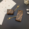 HypedEffects Fendi Monogram Airpod Covers with Gold Chain