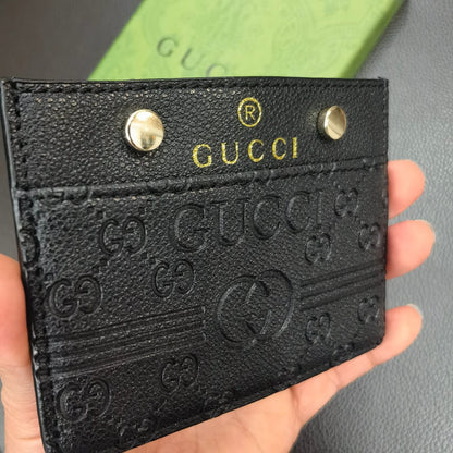 HypedEffects gucci Embossed Leather Card Holder Wallet