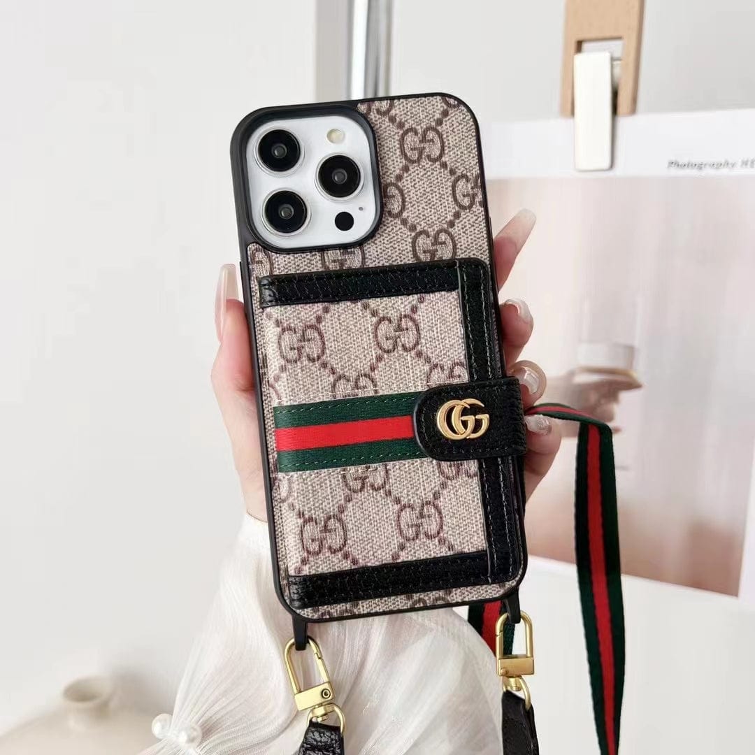 HypedEffects gucci iPhone 15 Case with Wrist Strap