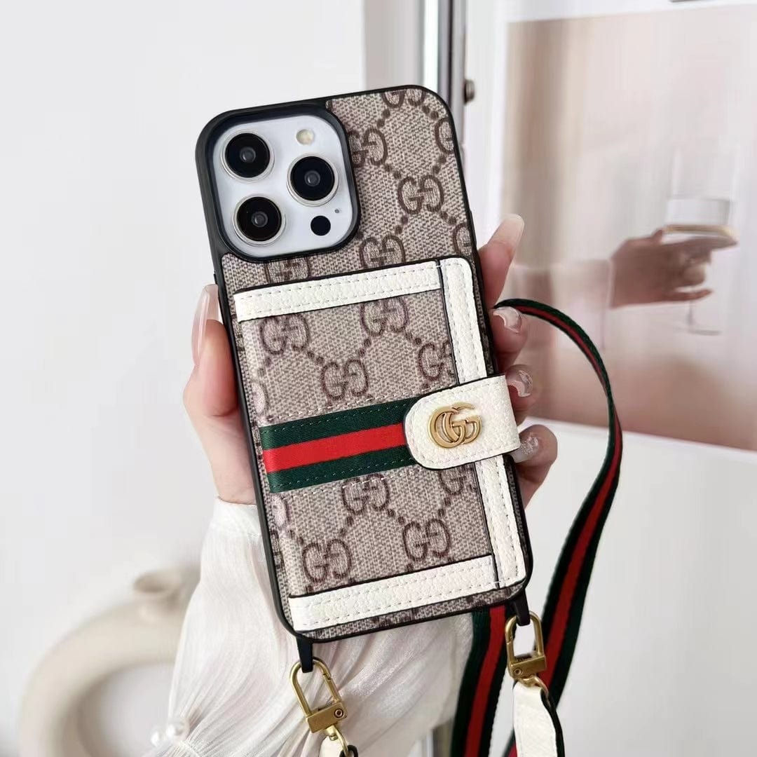 HypedEffects gucci iPhone 15 Case with Wrist Strap