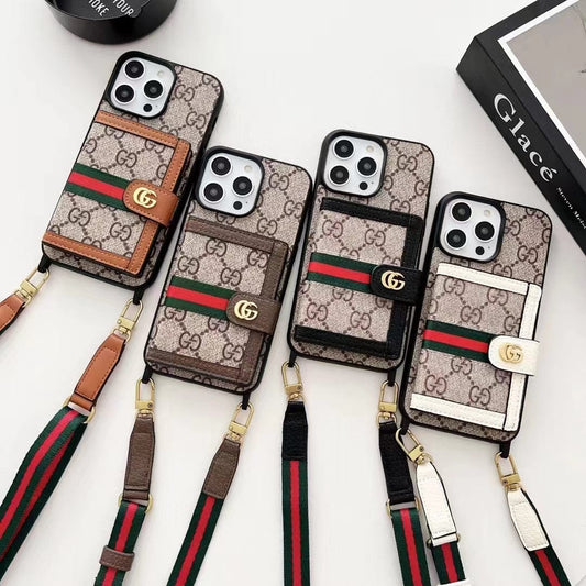 HypedEffects gucci iPhone 15 Case with Wrist Strap