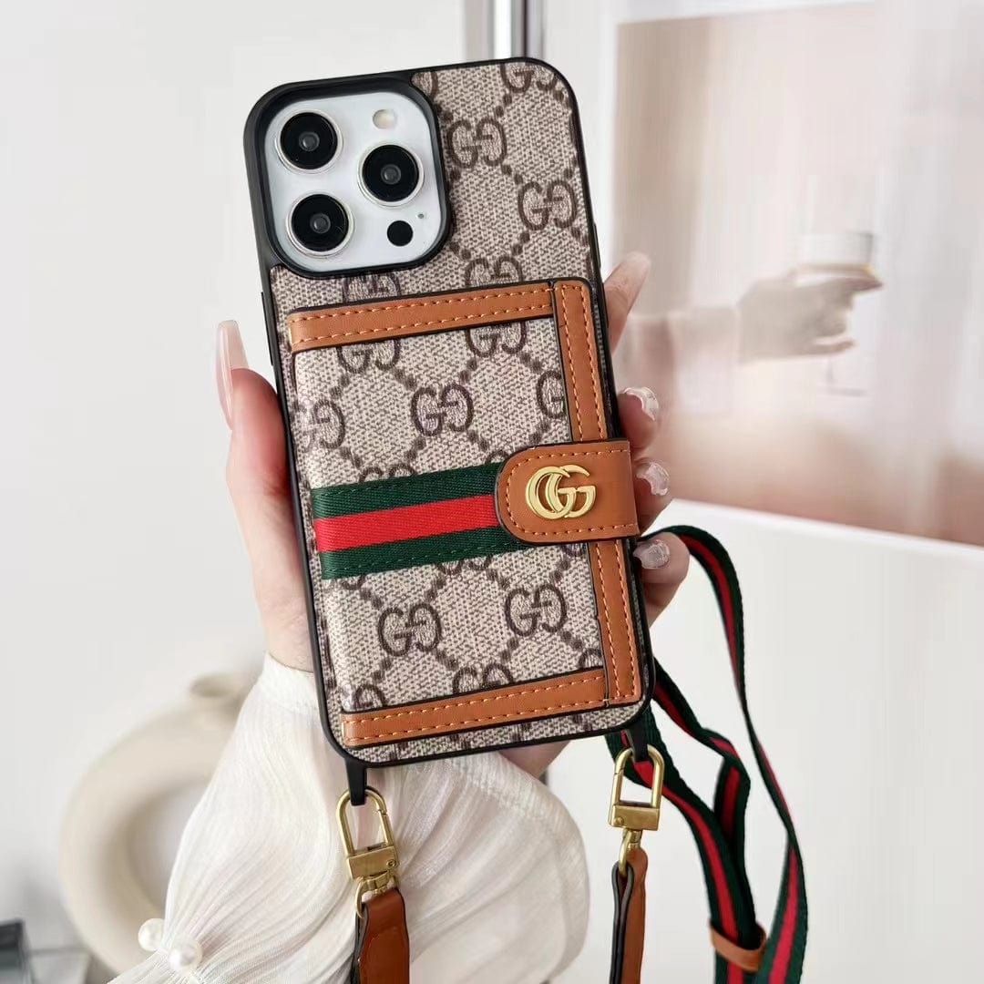 HypedEffects gucci iPhone 15 Case with Wrist Strap