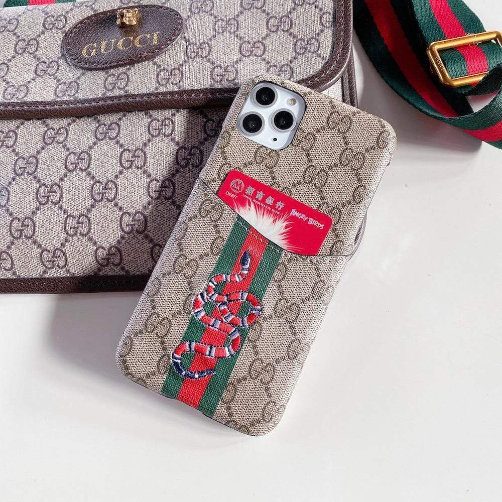 HypedEffects gucci Iphone Cases With Card Pockets