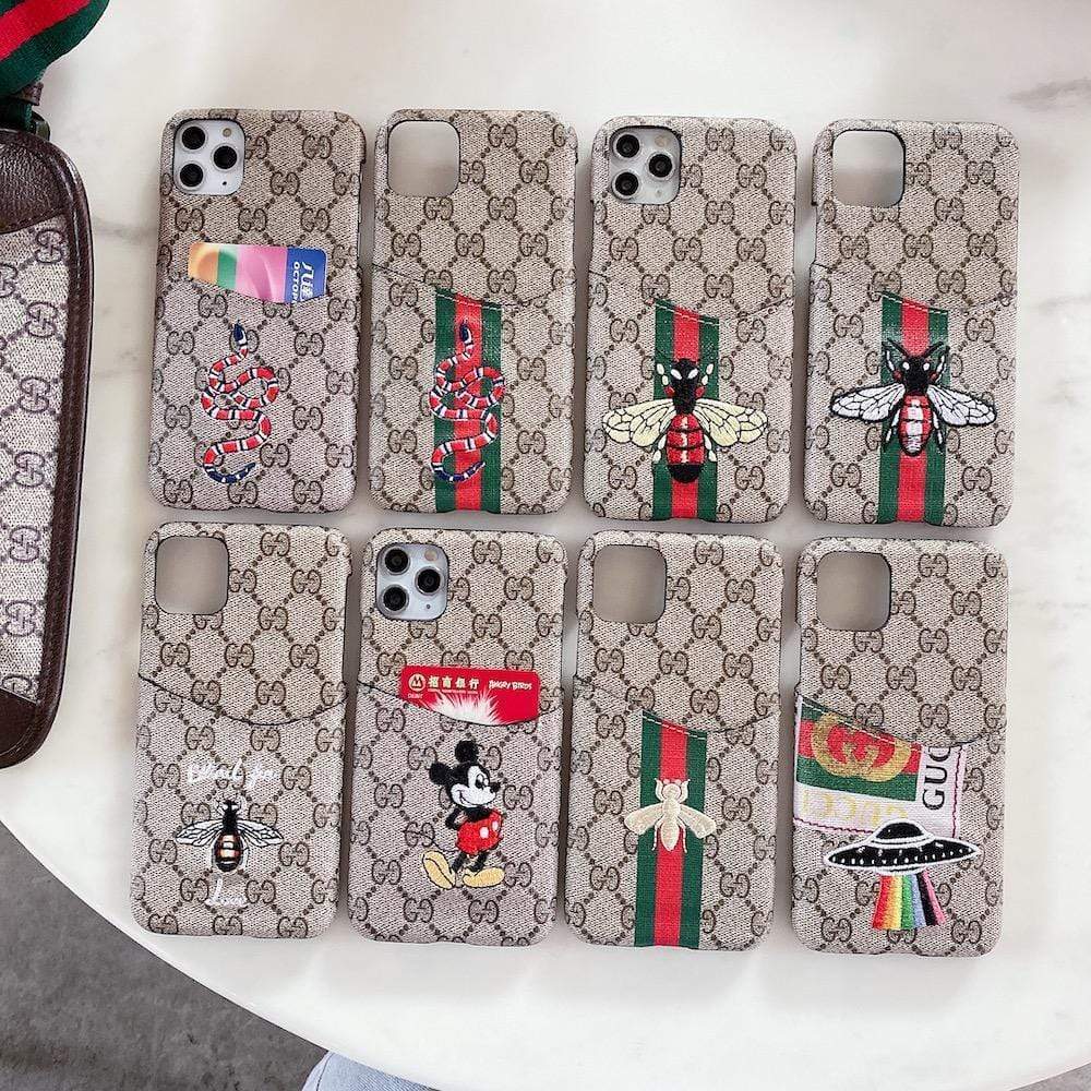 HypedEffects gucci Iphone Cases With Card Pockets (iPhone 12 to 14)