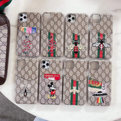 HypedEffects Gucci Iphone Cases With Card Pockets (iPhone 12 to 14)