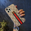 HypedEffects Gucci Monogram Canvas iPhone Case with Stripe Detail