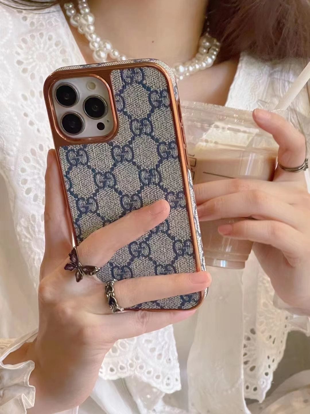 HypedEffects gucci Ophidia iPhone 15 Case with Credit Card Pouch