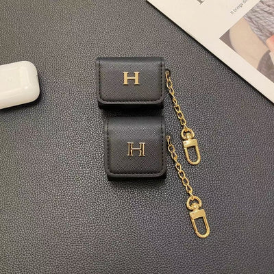 HypedEffects Hermès Inspired Airpod Cover with Gold Chain