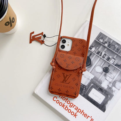HypedEffects High End louis vuitton iPhone 17 Pocket Cases With Straps