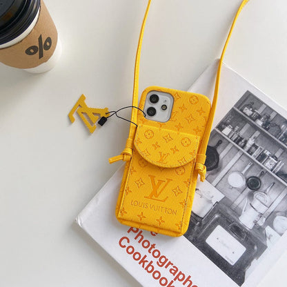 HypedEffects High End louis vuitton iPhone 17 Pocket Cases With Straps