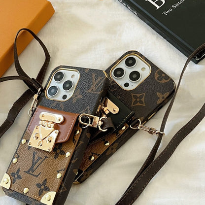 HypedEffects iphone 12 - 17 Pro Max louis vuitton Crossbody With Cash Card Holder