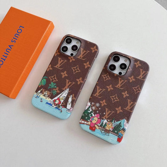 HypedEffects iPhone 12 - 17 Pro Max Luxury Leather Phone Case With Phone Protective Cover