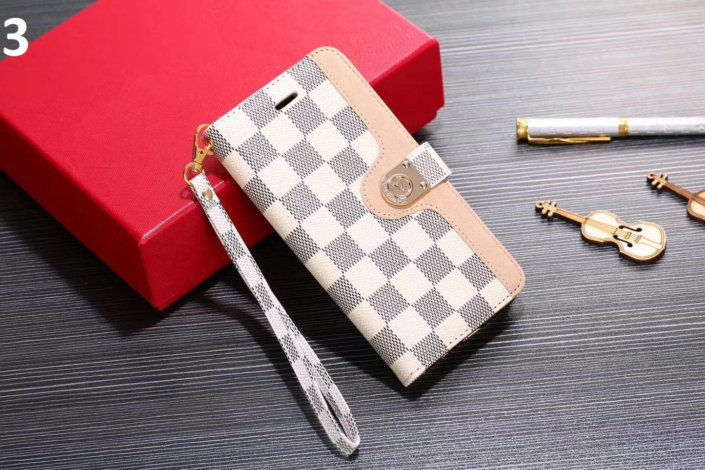 HypedEffects Leather Folio louis vuitton Phone Cases for iPhone 13 | iPhone 14 | iPhone 15