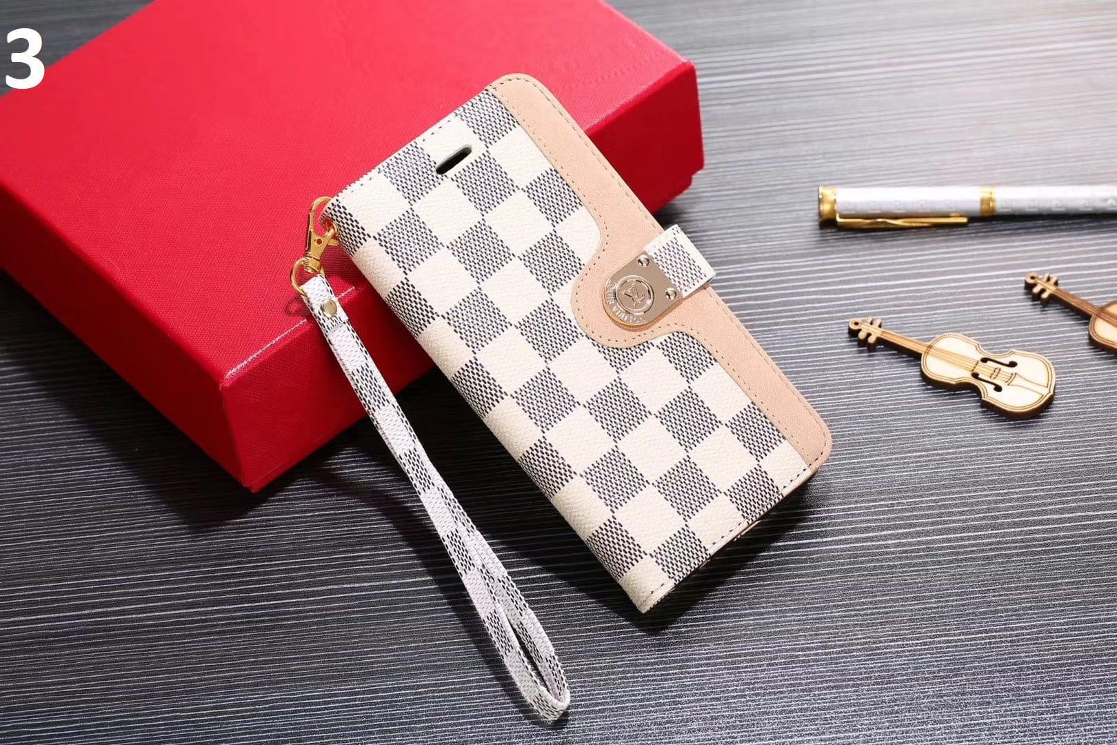 HypedEffects Leather Folio louis vuitton Phone Cases for iPhone 13 | iPhone 14 | iPhone 15