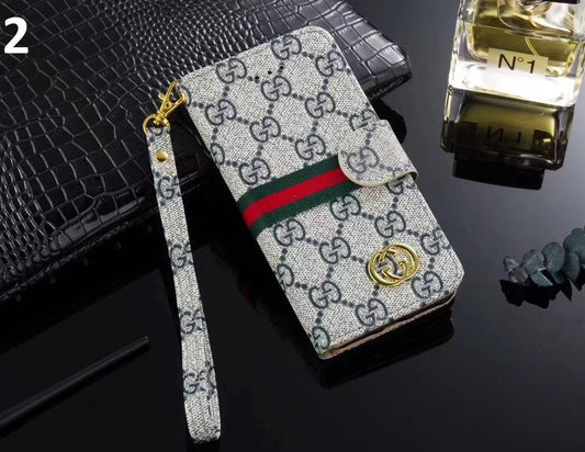 HypedEffects Leather gucci Folio Phone Cases for iPhone 15 | iPhone 16 | iPhone 17