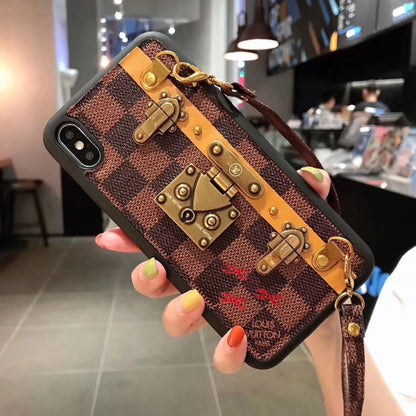 HypedEffects Leather louis vuitton iphone Case with straps