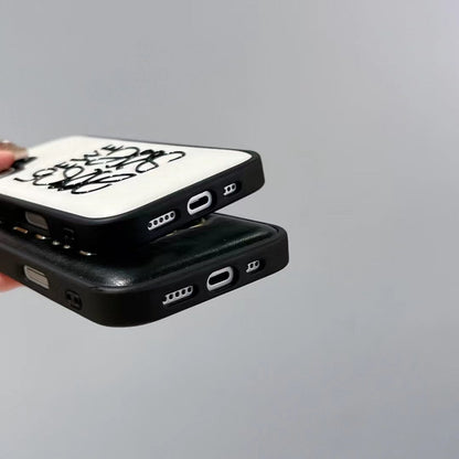 HypedEffects Loewe Anagram Logo Leather iPhone Case