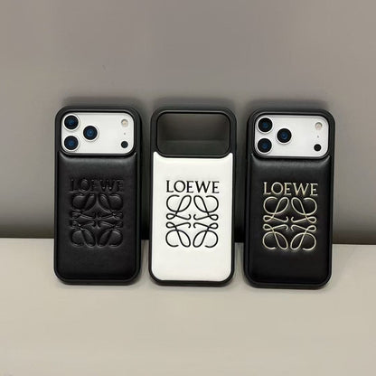 HypedEffects Loewe Anagram Signature Luxury Case for iPhone 14 to 17 Pro Max
