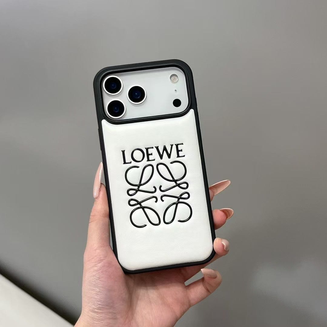 HypedEffects Loewe Anagram Signature Luxury Case for iPhone 14 to 17 Pro Max