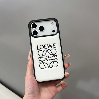 HypedEffects Loewe Anagram Signature Luxury Case for iPhone 14 to 17 Pro Max