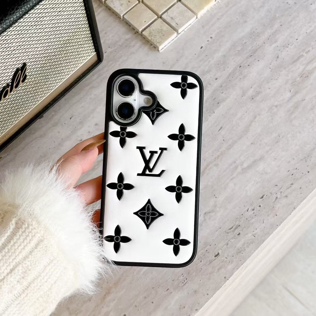 HypedEffects louis vuitton 3D Quilted Monogram Leather iPhone Case