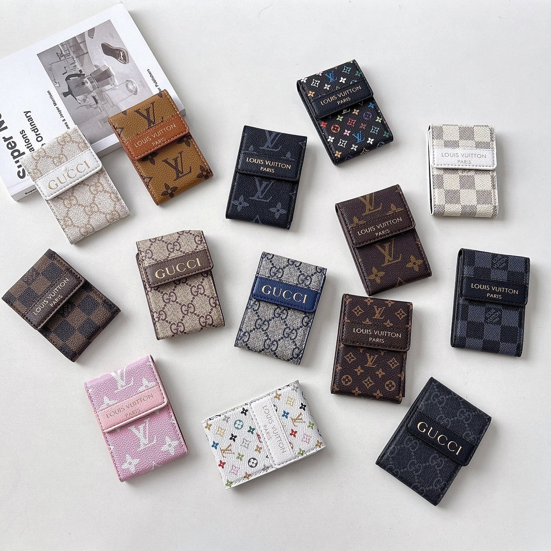 HypedEffects louis vuitton and gucci Wallet Card Holder Collection