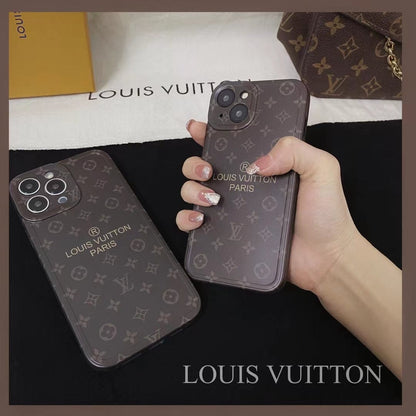 HypedEffects louis vuitton Classic Monogram iPhone Cases with Gold Branding