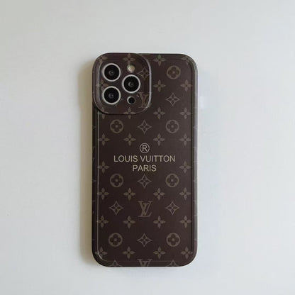 HypedEffects louis vuitton Classic Monogram iPhone Cases with Gold Branding
