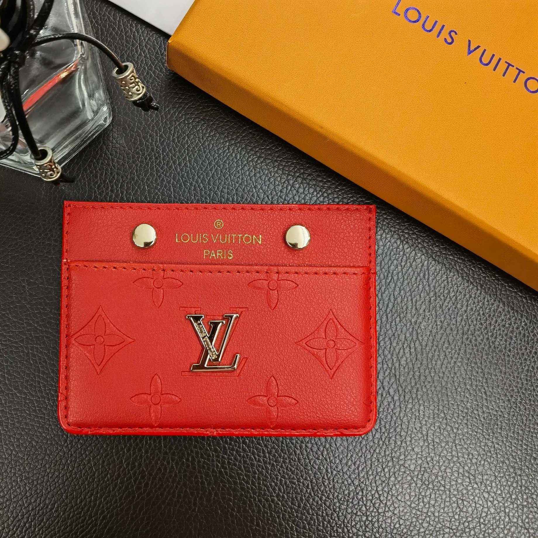 HypedEffects louis vuitton Colorful Leather Card Holder Wallet
