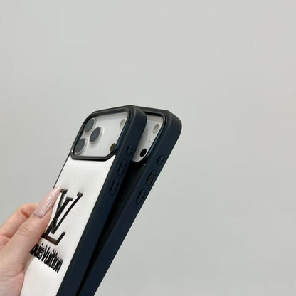 HypedEffects louis vuitton Embossed Logo Luxury Case for iPhone 13 to 17 Pro Max