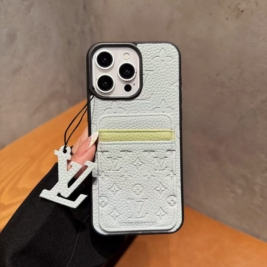 HypedEffects louis vuitton Embossed Monogram Zip Pocket Card iPhone Case