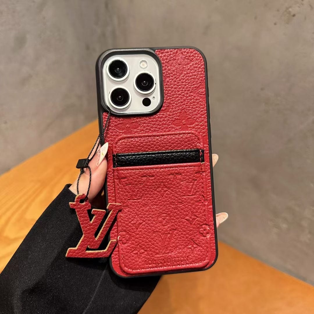 HypedEffects louis vuitton Embossed Monogram Zip Pocket Card iPhone Case