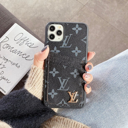 HypedEffects louis vuitton & gucci iPhone 17 Case Collection - Famous Patterns with Integrated Wallet