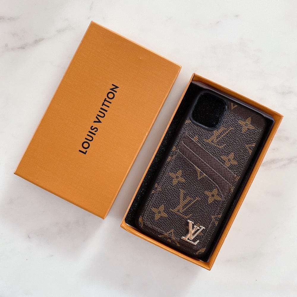 HypedEffects louis vuitton & gucci iPhone 17 Case Collection - Famous Patterns with Integrated Wallet