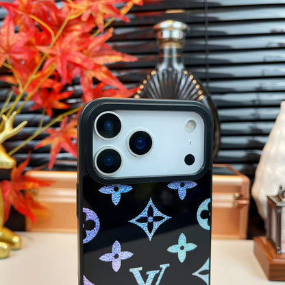 HypedEffects louis vuitton Holographic Monogram Luxury Phone Case for iPhone 14 to iPhone 17 Pro Max
