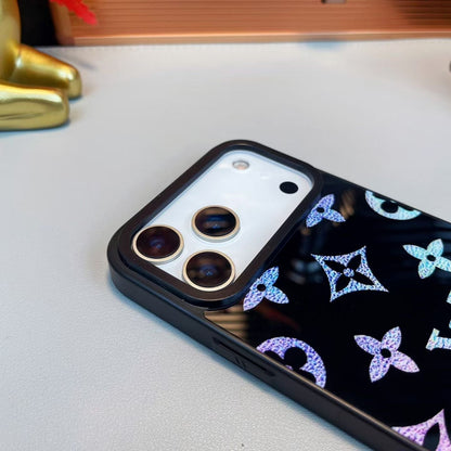 HypedEffects louis vuitton Holographic Monogram Luxury Phone Case for iPhone 14 to iPhone 17 Pro Max