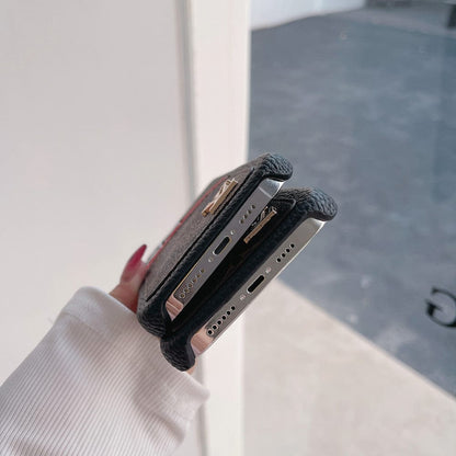 HypedEffects louis vuitton iPhone 17 Cases with Extra Pouch - Timeless Luxury