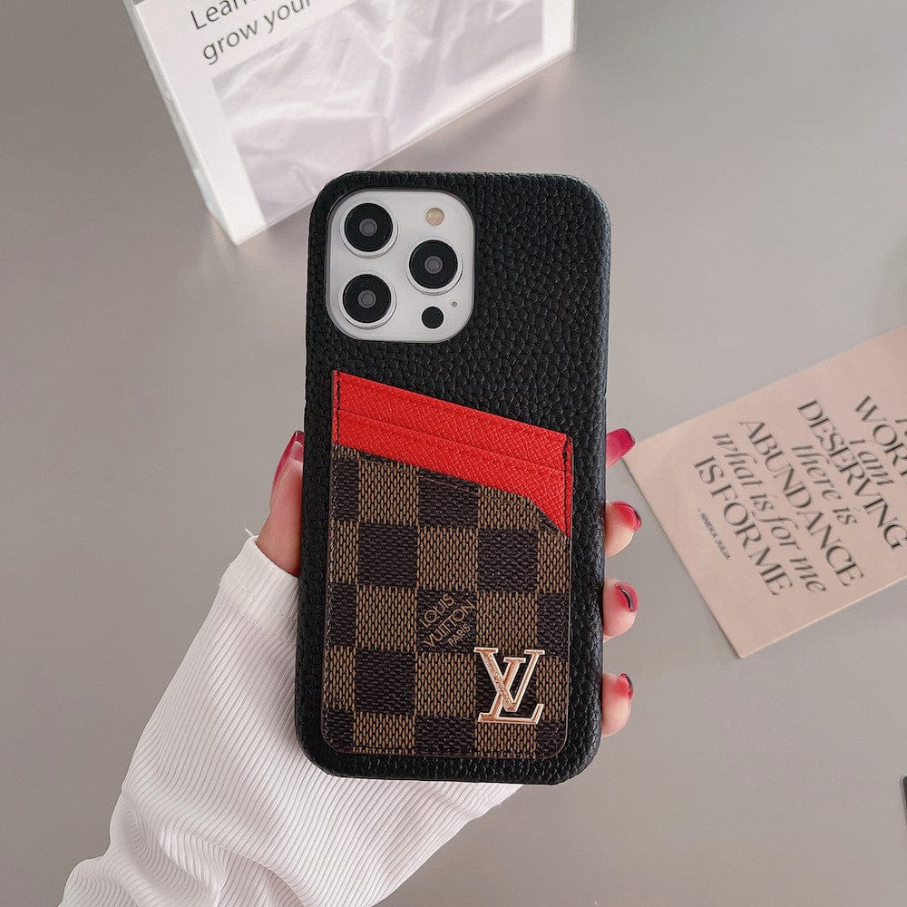 HypedEffects louis vuitton iPhone 17 Cases with Extra Pouch - Timeless Luxury