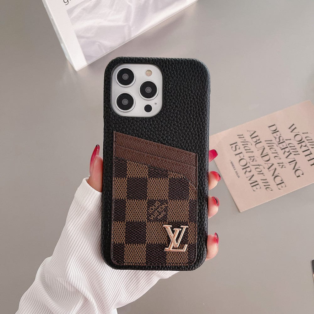 HypedEffects louis vuitton iPhone 17 Cases with Extra Pouch - Timeless Luxury