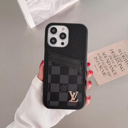 HypedEffects louis vuitton iPhone 17 Cases with Extra Pouch - Timeless Luxury