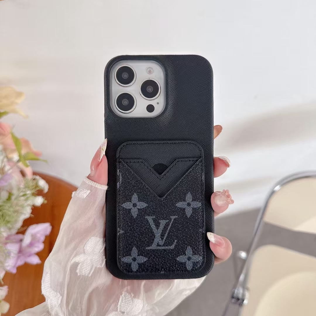 HypedEffects louis vuitton Monogram Card Slot Leather iPhone Case