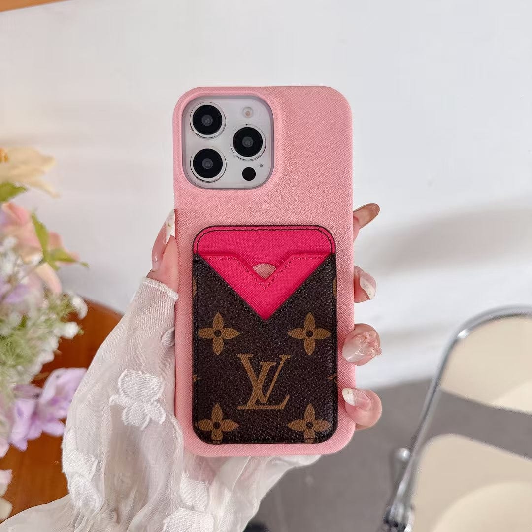 HypedEffects louis vuitton Monogram Card Slot Leather iPhone Case