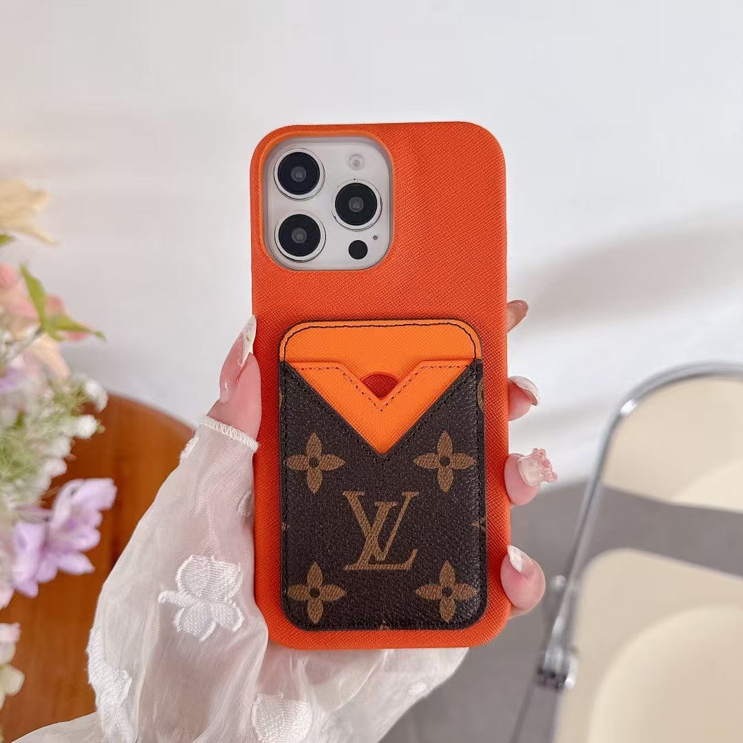HypedEffects louis vuitton Monogram Card Slot Leather iPhone Case