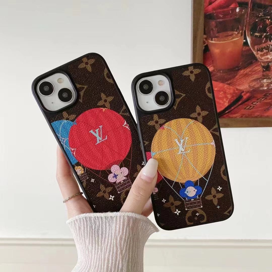HypedEffects louis vuitton Monogram Hot Air Balloon and Heart Print iPhone Cases