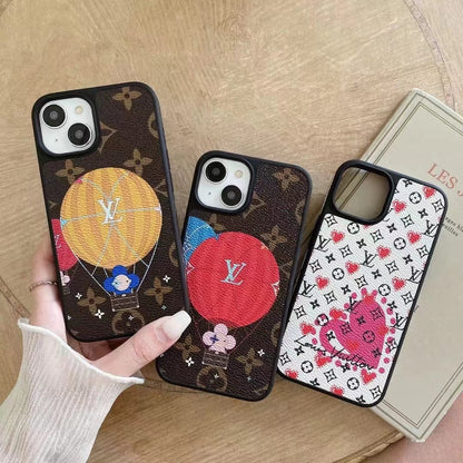 HypedEffects louis vuitton Monogram Hot Air Balloon and Heart Print iPhone Cases